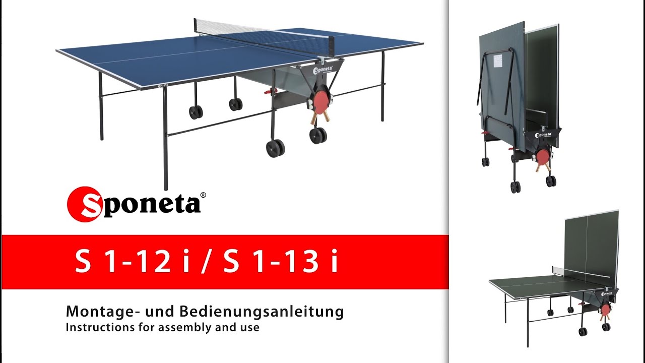 S 1-13i mit Netzgarnitur NEU Indoor Tischtennisplatte Sponeta S 1-12i 