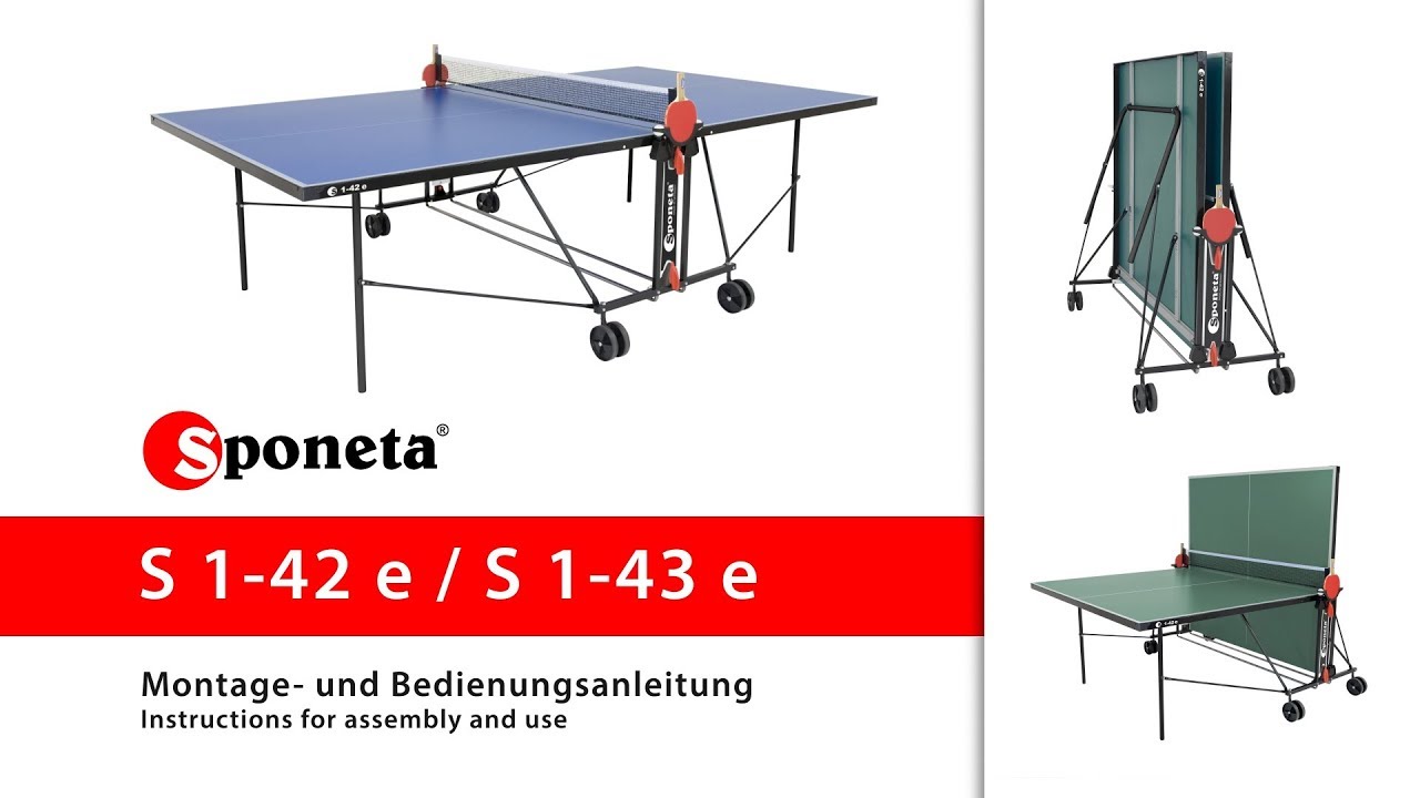 NEU Outdoor Tischtennisplatte inkl OVP Netz 43e Sponeta S1-42e 